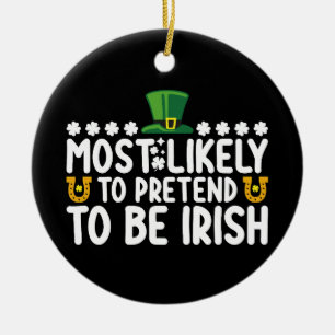 Décoration En Céramique Plus susceptible de prétendre être irlandais St Pa