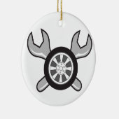 Décoration En Céramique Pneu et clé (Droite)