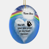 Décoration En Céramique Poème d'empreinte de patte (Droite)