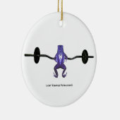 Décoration En Céramique Poids de levage de grenouille pourpre (Droite)