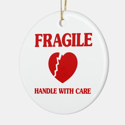Décoration En Céramique Poignée Cardiaque Fragile Avec Soin (Gauche)