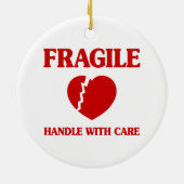 Décoration En Céramique Poignée Cardiaque Fragile Avec Soin (Dos)