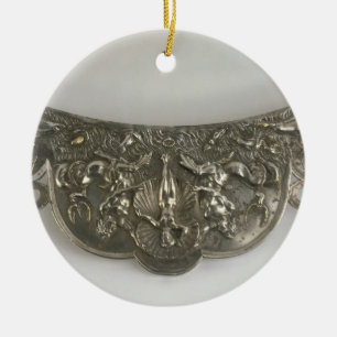 Décoration En Céramique Poignée d'un plat montrant la naissance de Vénus