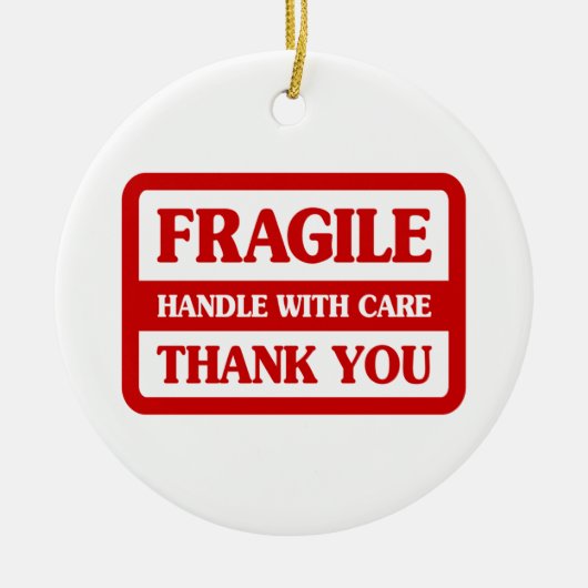 Décoration En Céramique Poignée Fragile Avec Soin (Devant)