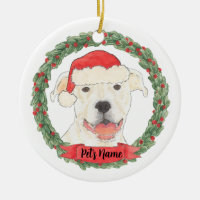 Poignée Pitbull blanche personnalisée