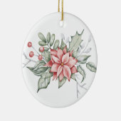 Décoration En Céramique Poinsettia Et Berries De Noël (Droite)
