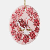 Décoration En Céramique Poinsettia Swan (Droite)