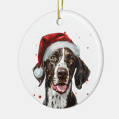 Décoration En Céramique Pointer Dog Christmas Personalized (Gauche)