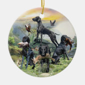 Décoration En Céramique Pointeurs noirs allemands (Devant)