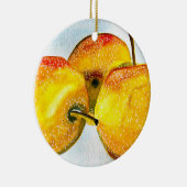 Décoration En Céramique Poires Nashi aquarelle jaune fruit (Droite)