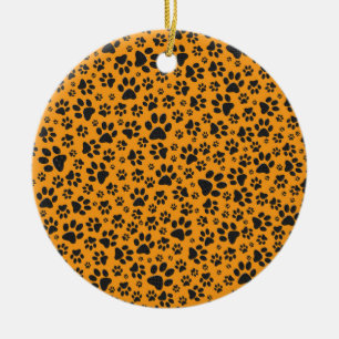 Décoration En Céramique Pois de chien noir et blanc Pointe Polka sur dahli