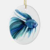 Décoration En Céramique Poisson Bêta Bleu (Droite)