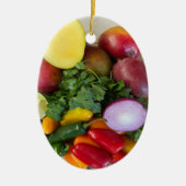 Décoration En Céramique Poivrons, Cilantro, Oignons (Devant)