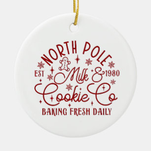 Décoration En Céramique Pôle Nord Lait et Cookie Cuits Frais Quotidienneme