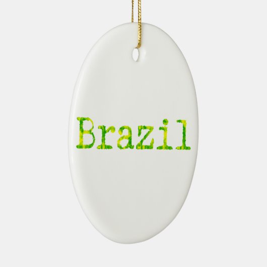 Décoration En Céramique Police verte et jaune du Brésil (Droite)