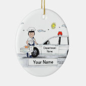 Décoration En Céramique Policier - femelle (Droite)