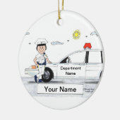 Décoration En Céramique Policier - femelle (Gauche)