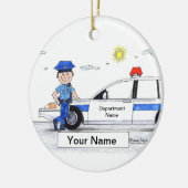 Décoration En Céramique Policier - mâle (Gauche)