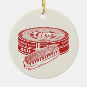 Décoration En Céramique Polis à chaussures rouges