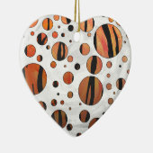 Décoration En Céramique Polis Dot Tiger Hot orange et noir (Droite)