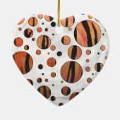 Décoration En Céramique Polis Dot Tiger Hot orange et noir (Dos)