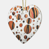 Décoration En Céramique Polis Dot Tiger Hot orange et noir (Gauche)