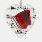 Décoration En Céramique Polka...accordéon rouge (Droite)