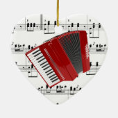 Décoration En Céramique Polka...accordéon rouge (Dos)