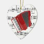 Décoration En Céramique Polka...accordéon rouge (Gauche)