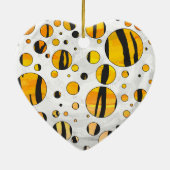 Décoration En Céramique Polka Dot Tiger noir et orange (Dos)
