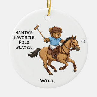 Décoration En Céramique Polo Teddy personnalisé du cheval préféré du Père