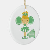 Décoration En Céramique Pom-pom girl en vert (Droite)