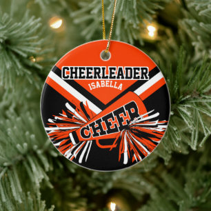Décoration En Céramique Pom-pom girl 💖 - Orange - Imprimé latéral
