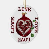 Décoration En Céramique Pomegranate Heart LOVE Valentine (Droite)