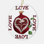 Décoration En Céramique Pomegranate Heart LOVE Valentine (Gauche)