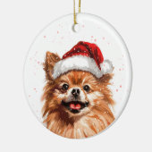 Décoration En Céramique Pomeranian Dog Christmas Personalized (Gauche)