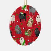 Décoration En Céramique Poméraniens de Noël (Droite)
