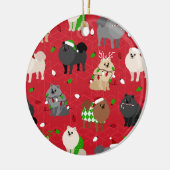 Décoration En Céramique Poméraniens de Noël (Gauche)