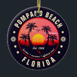 Décoration En Céramique Pompano Beach Floride Retro Sunset Souvenir<br><div class="desc">Pompano Beach Florida Retro Sunset Souvenir. Ces Pompano Beach Florida - City Localisation modèle avec votre plage américaine préférée et la mer, adapté pour les amoureux de la plage aux États-Unis en particulier qui aime Plage. Un design simple qui peut être offert comme un voyage d'été ou cadeau d'anniversaire pour...</div>