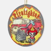 Décoration En Céramique Pompier à chiens Pompiers pompiers (Gauche)