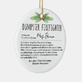 Décoration En Céramique Pompier à décharge Funny Définition Nom personnali (Droite)