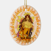 Décoration En Céramique Pompier Fée flamme (Droite)