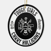 Décoration En Céramique Pompier féminin Filles toux portent des halligans (Gauche)