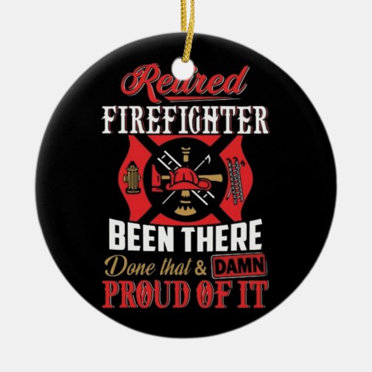 Décoration En Céramique Pompier retraité (Devant)