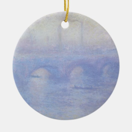 Décoration En Céramique Pont Waterloo, effet Mist par Claude Monet (Devant)