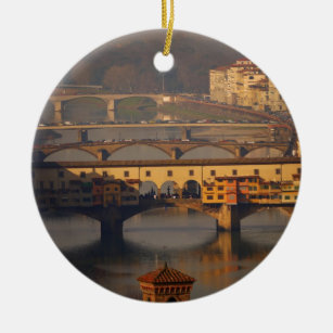 Décoration En Céramique Ponte Vecchio et Ponts de Florence, Italie