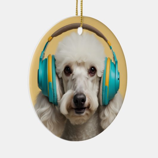 Décoration En Céramique Poodé avec casque (Droite)