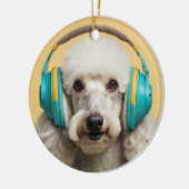 Décoration En Céramique Poodé avec casque (Gauche)