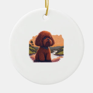 Décoration En Céramique Poodle de jouet mignon