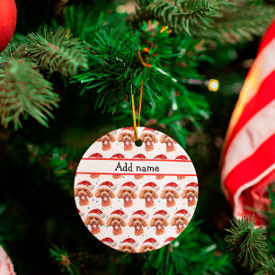 Décoration En Céramique Poodle Dog Breed Christmas Stars